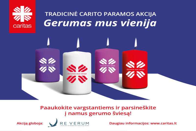 Carito žvakelių iniciatyva „Gerumas mus vienija“ 